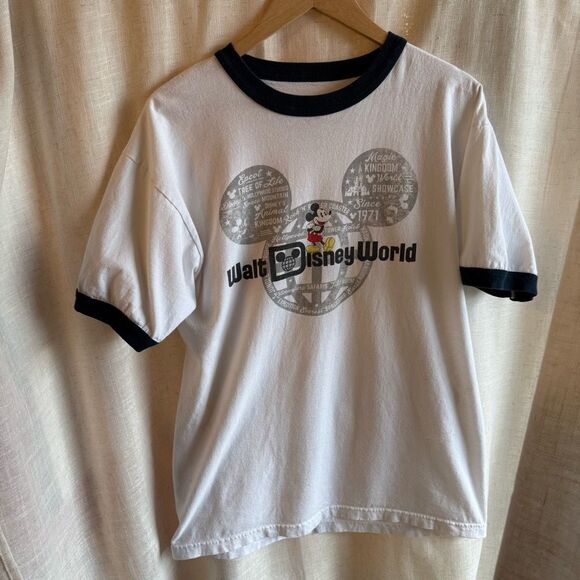 Mickey Disney Ringer Tee Mens L Retro Park Style Disneycore - Picture 2 of 15